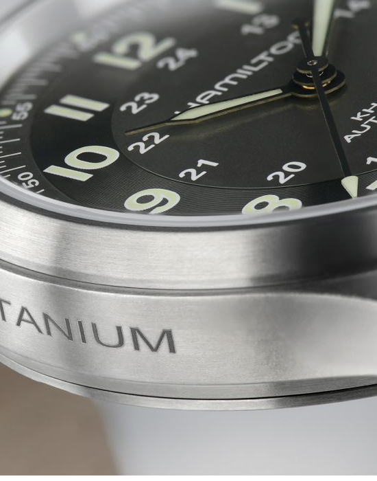 Hamilton Hamilton Khaki Field Titanium Auto H70545550 — полный набор фото мужские часы швейцария